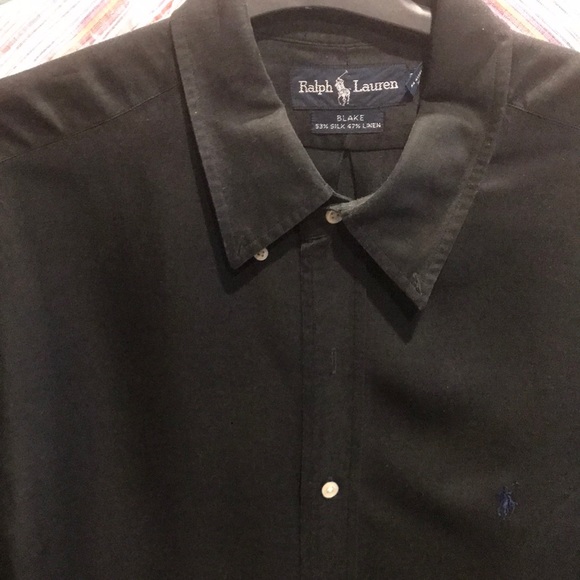 Ralph Lauren Other - Black long sleeve silk and cotton shirt by RL